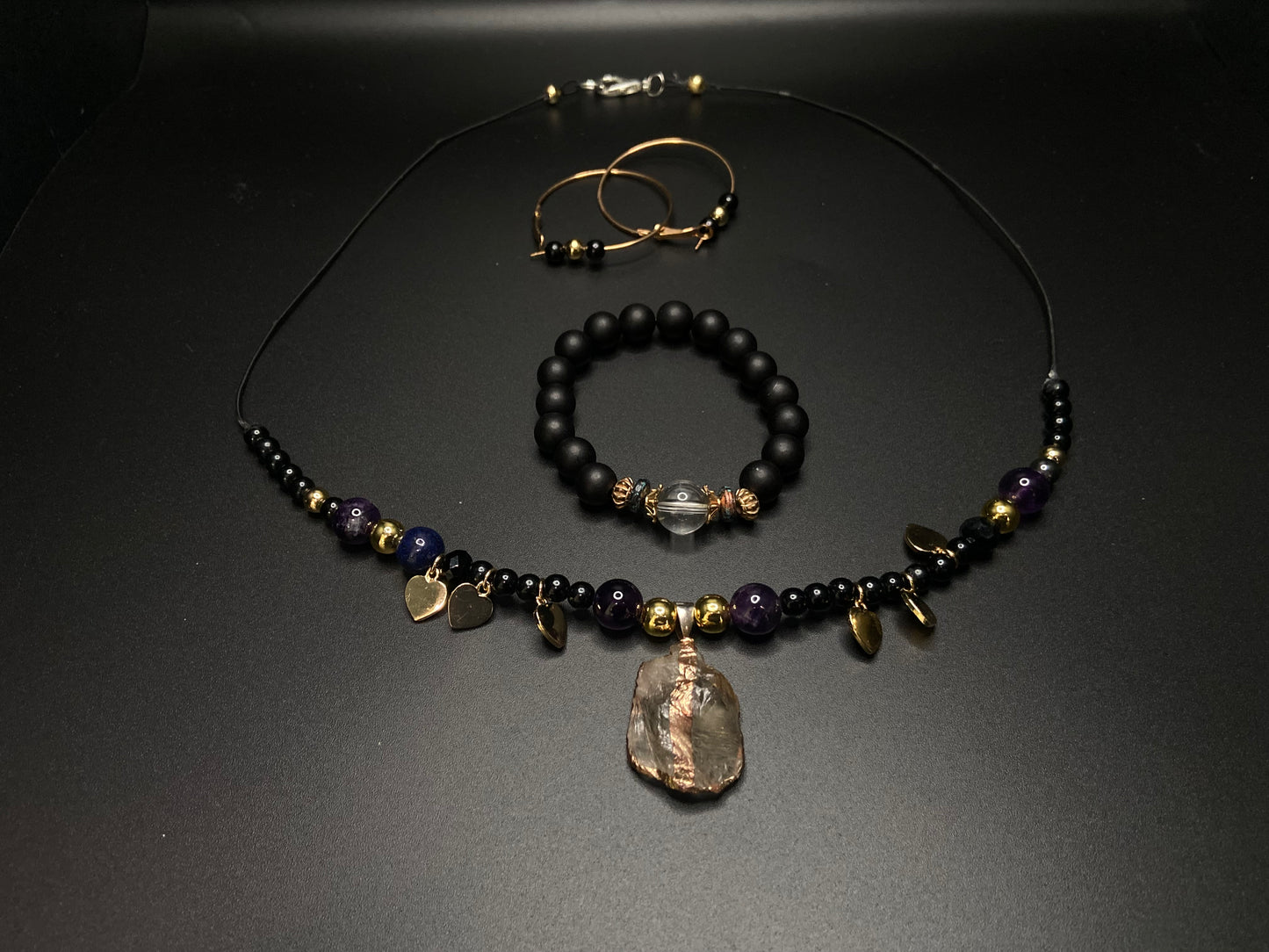 Black and Gold Stone set