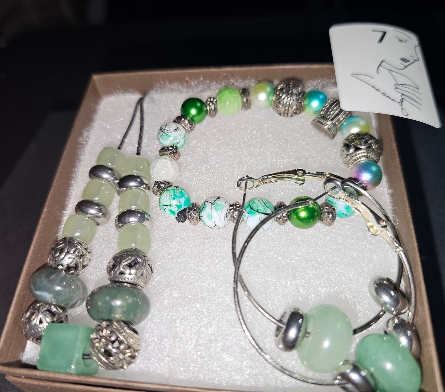 Necklace, Earrings & Bracelet