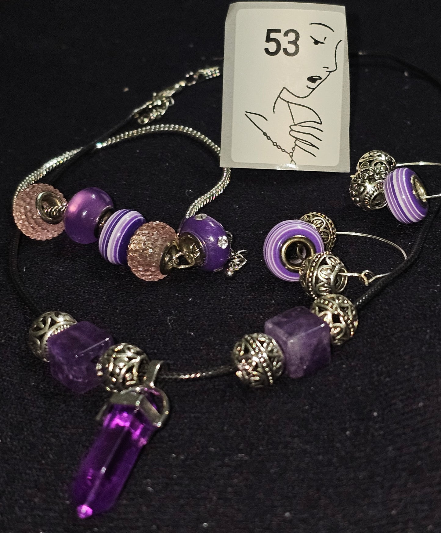 Necklace, Earrings & Bracelet