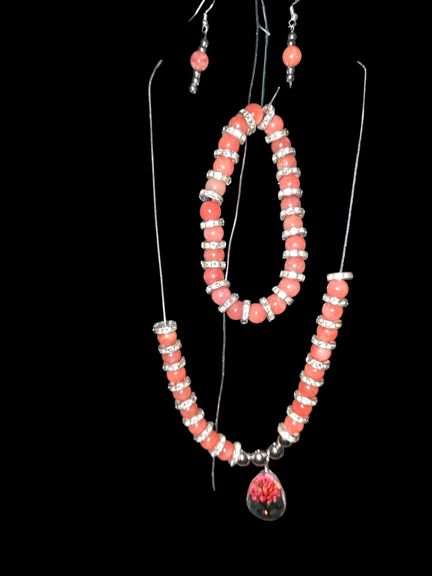 Necklace, Earrings & Bracelet