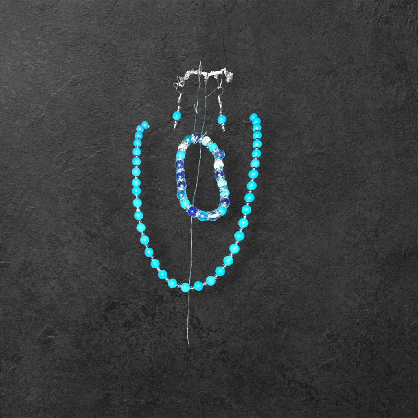 Necklace, Earrings & Bracelet