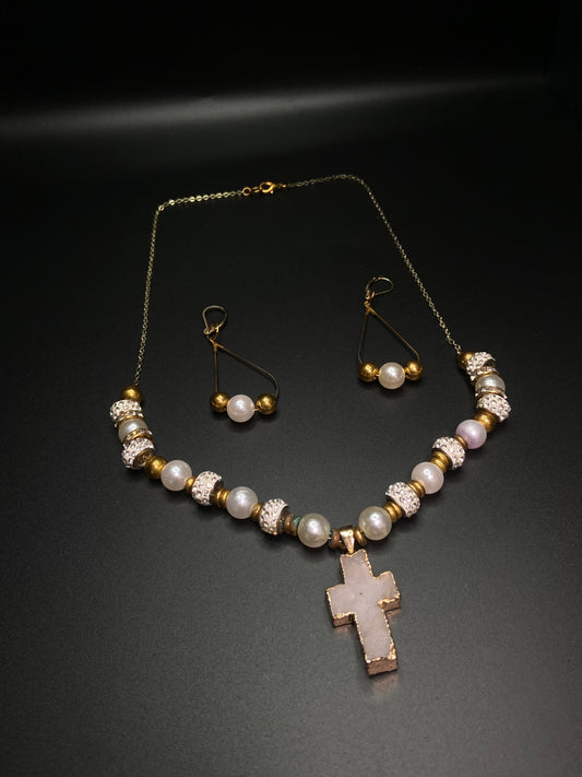 Golden Diamond necklace set